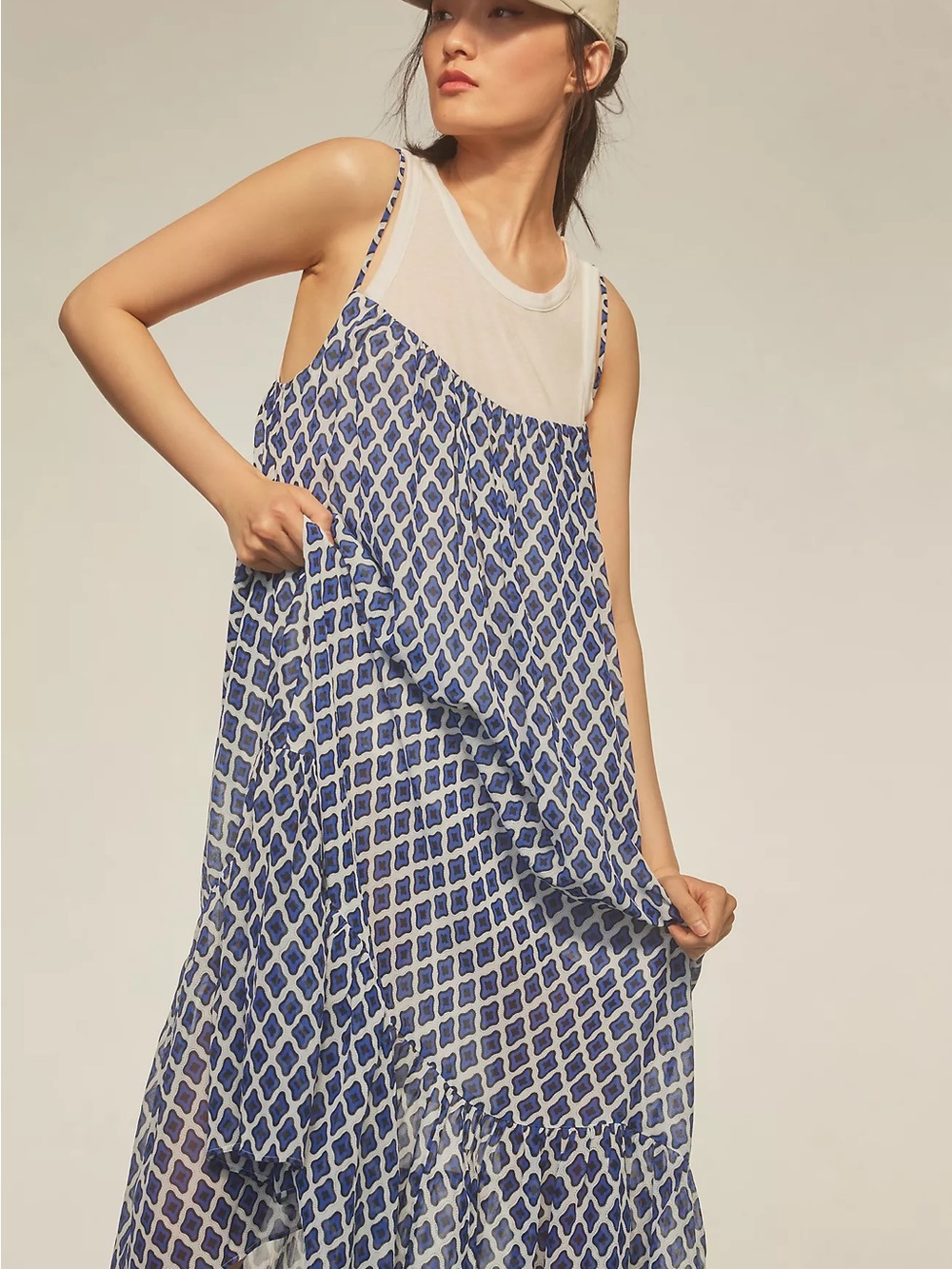 Anthropologie Maeve Twofer Printed Tank Dress Medium